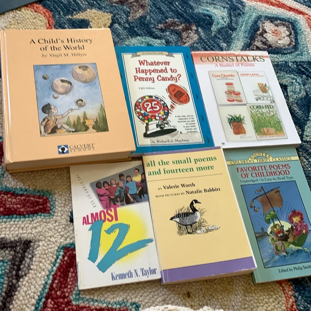 Collection of Six Classic books from Sonlight homeschooling curriculum poems